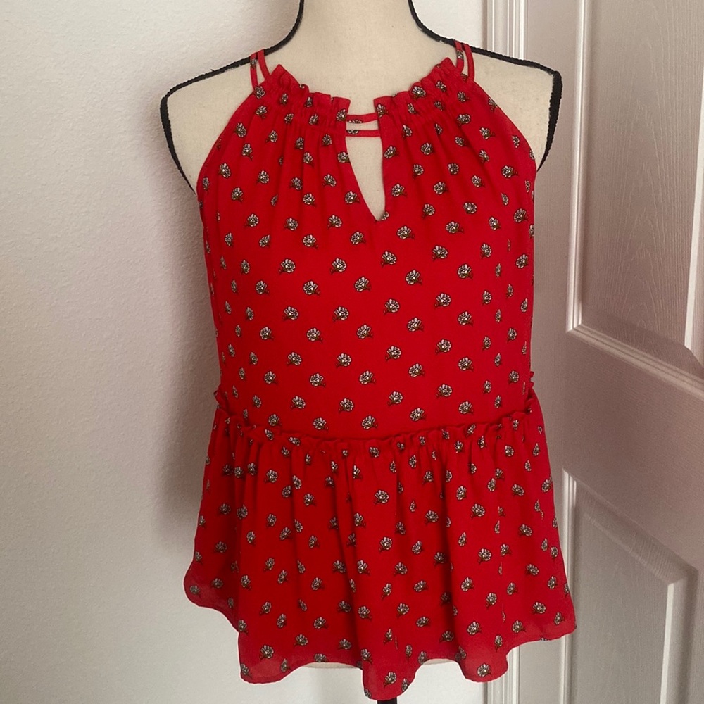 Loft Woman’s Floral Peplum Style Blouse